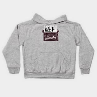 Typewriter Brecht, Gift for Writer Kids Hoodie